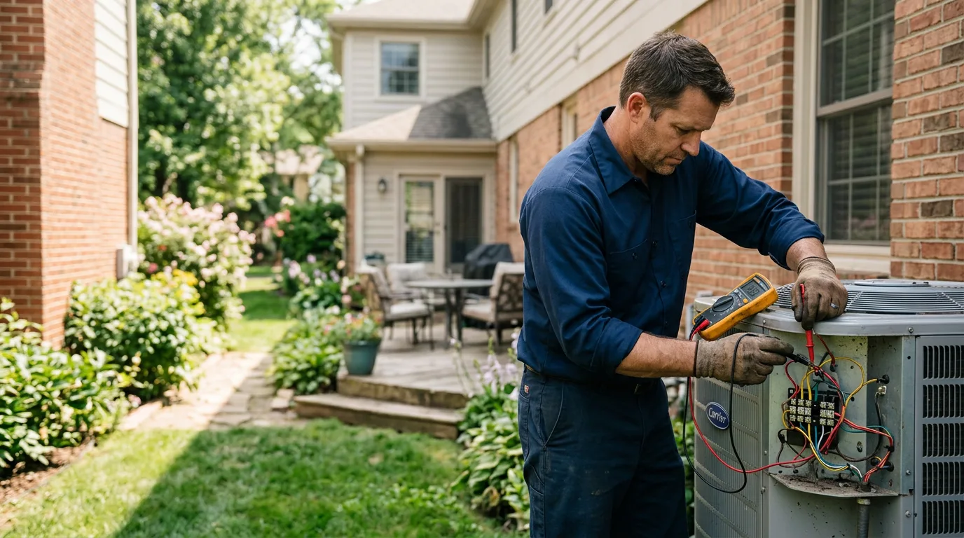 HVAC technician working near Fairfax, VT